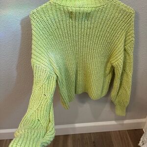 American Eagle Outfitters Lime Green Turtleneck Knit Sweater
